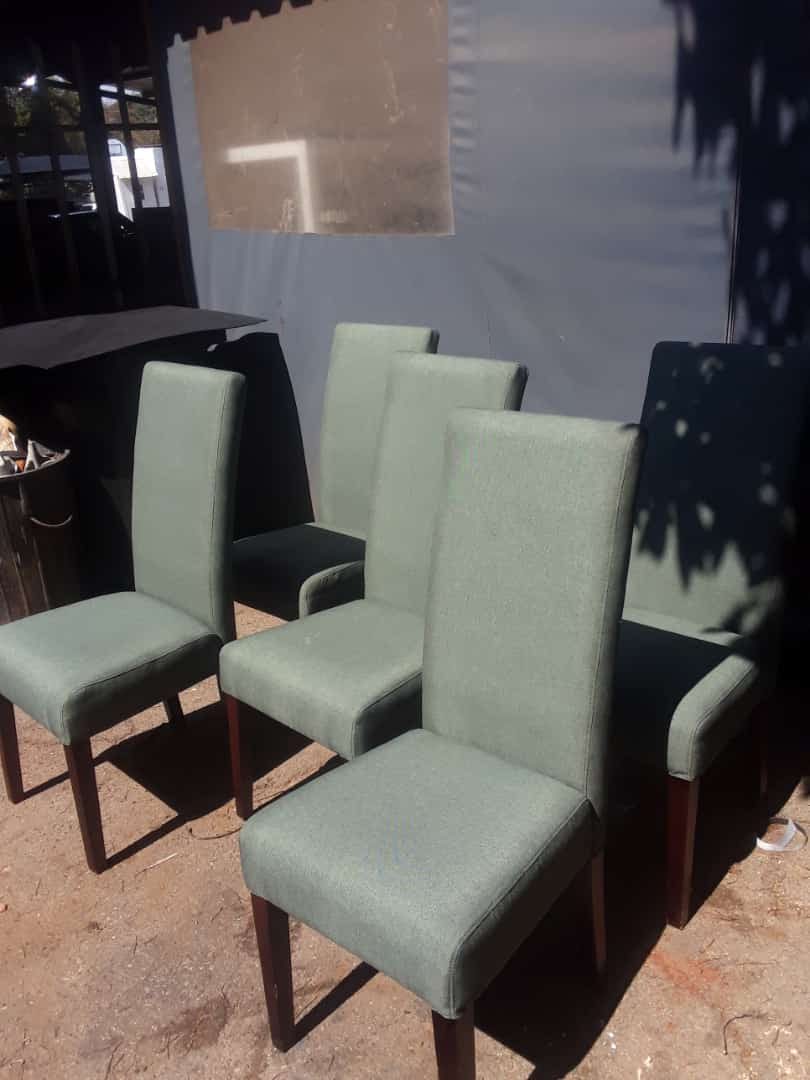 Dining chairs after upholstery detailing
