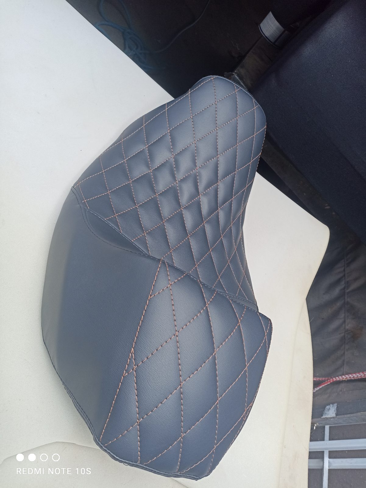 Motorbike seat before restoration